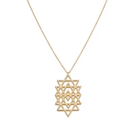 Triple Star of David & Helen Chain Necklace