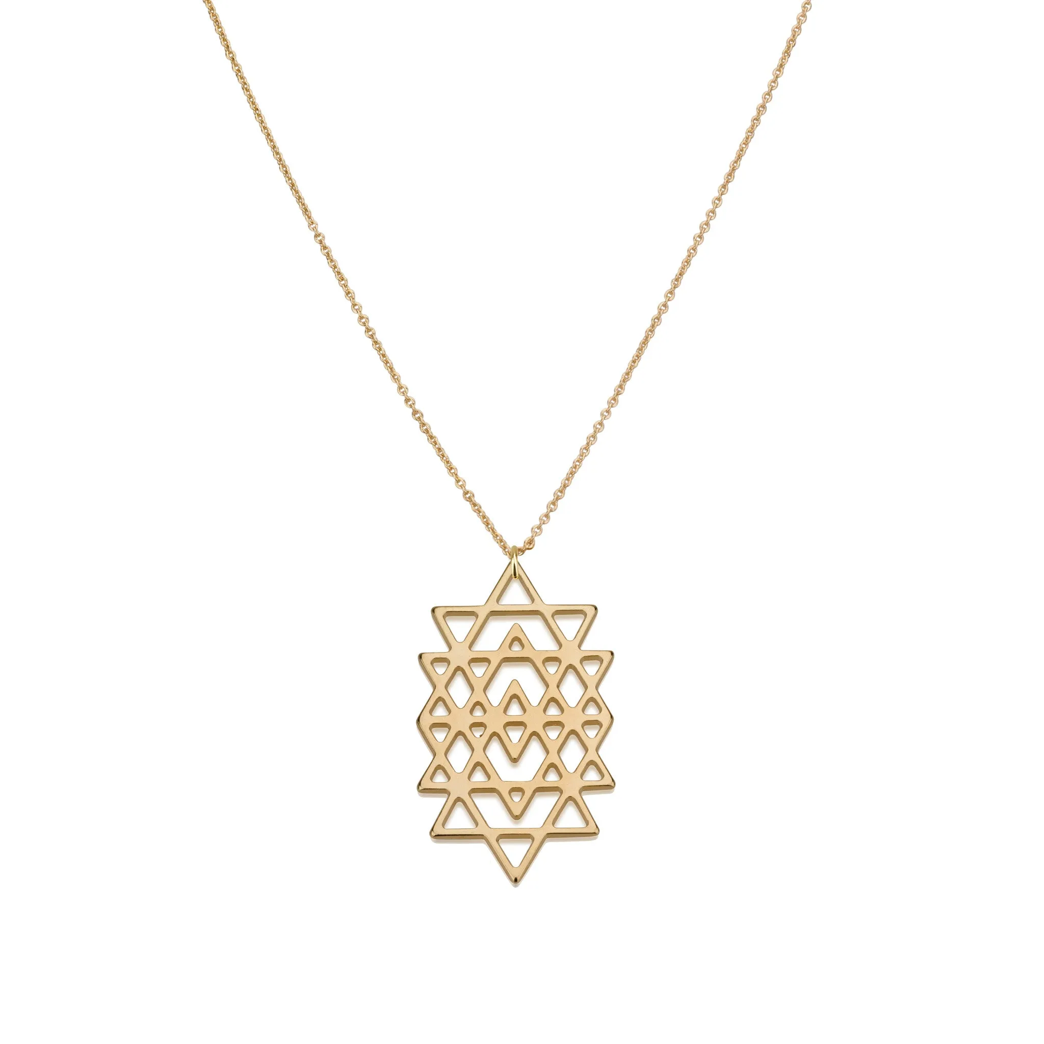 Triple Star of David & Helen Chain Necklace