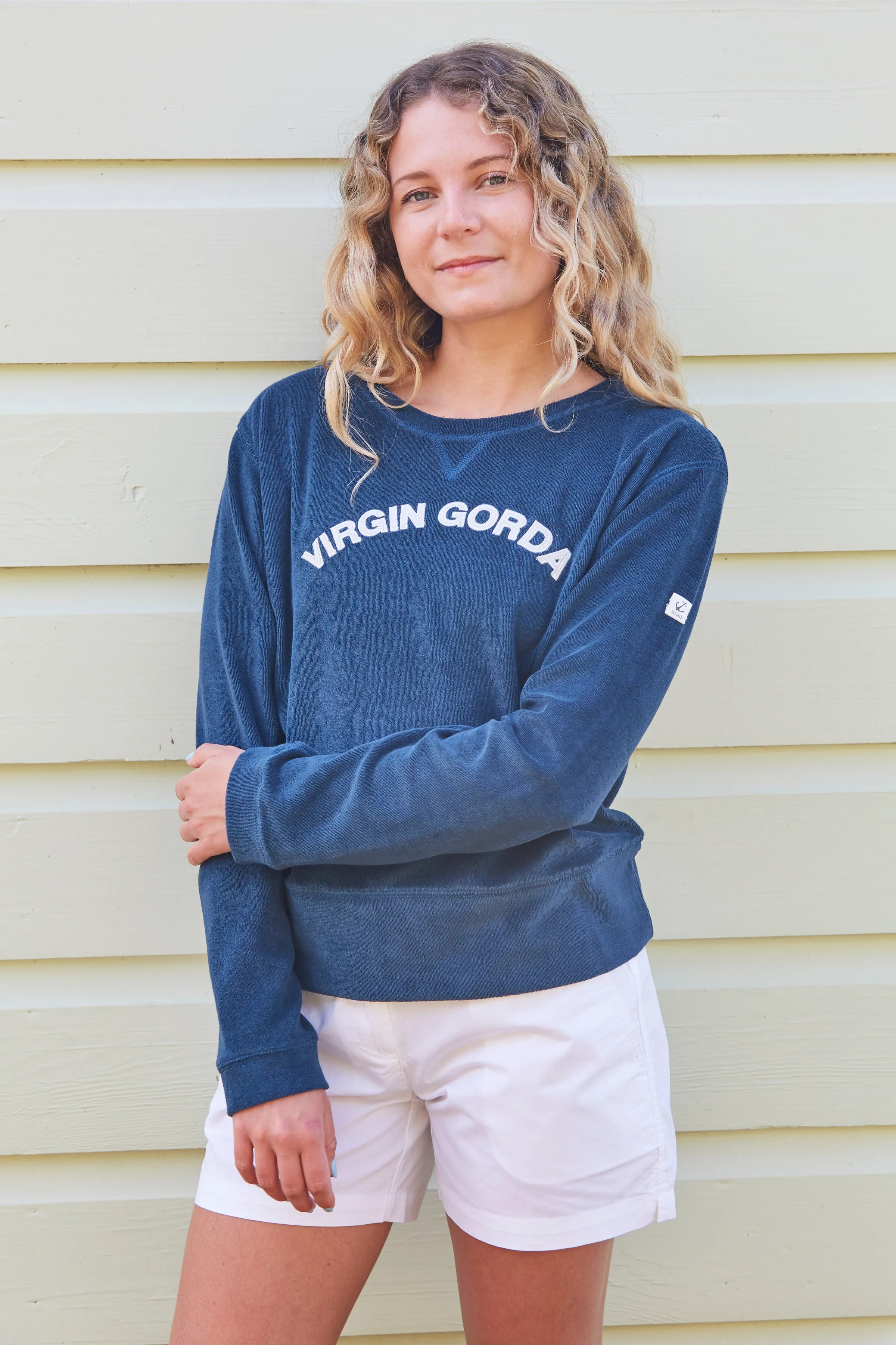 Virgin Gorda Applique Ultimate Beach Sweatshirt - Midnight Navy