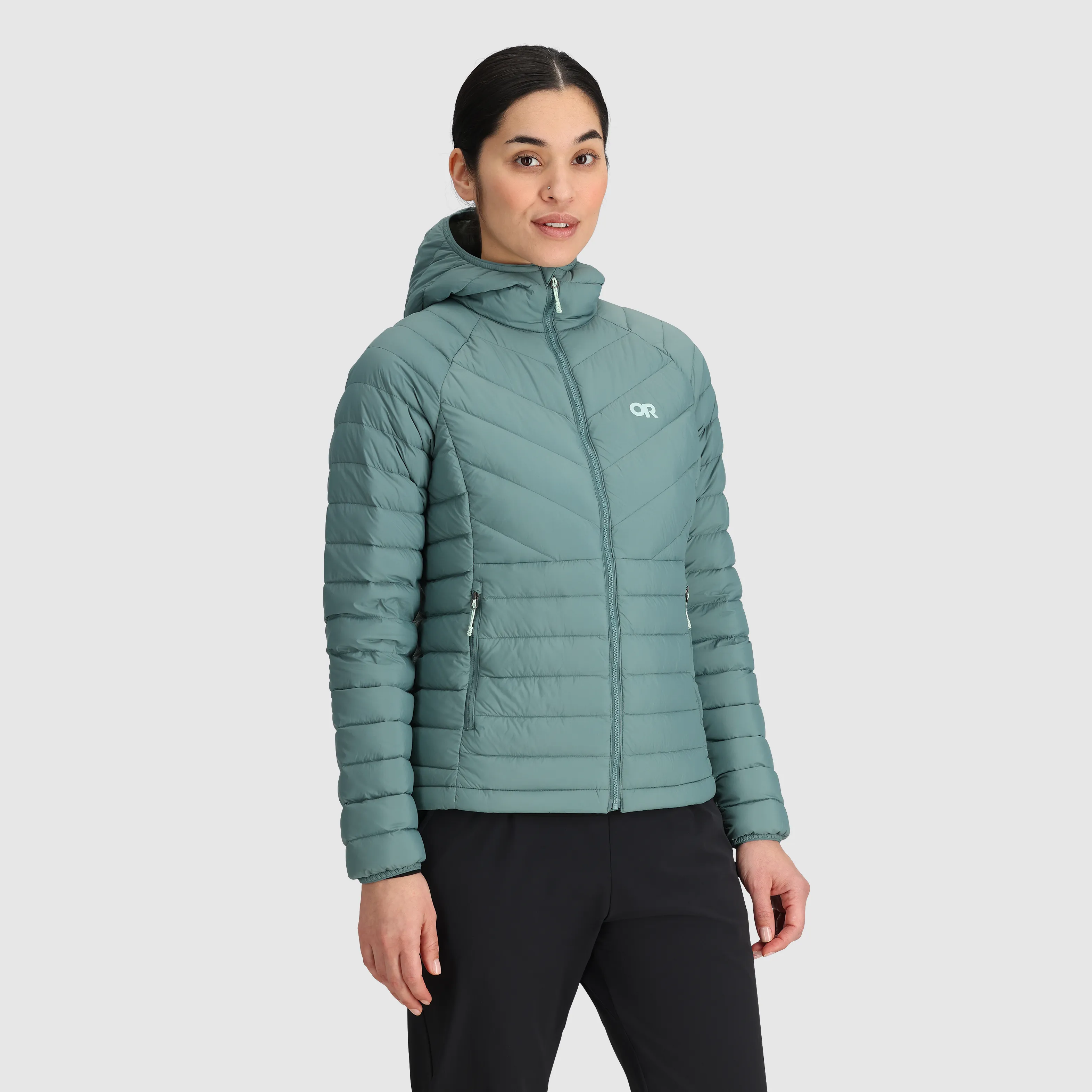 Womens Lightweight Transcendent Down Hoodie with Hood