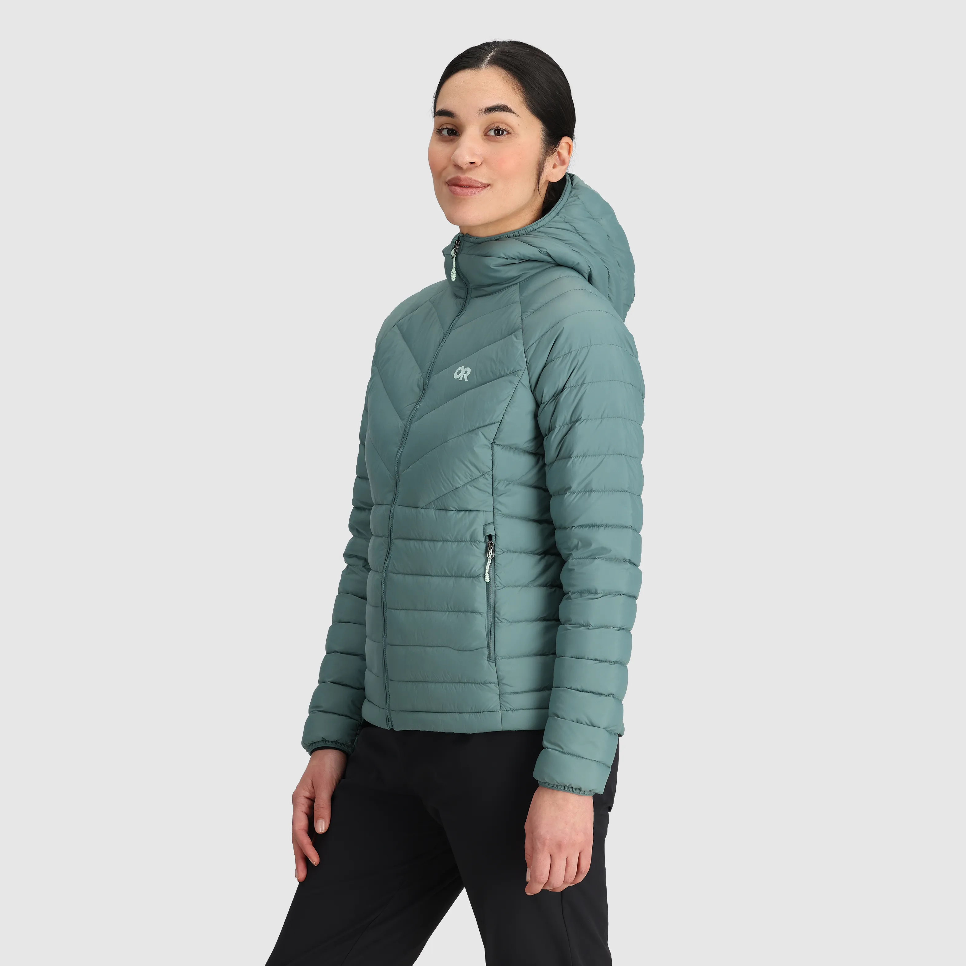 Womens Lightweight Transcendent Down Hoodie with Hood