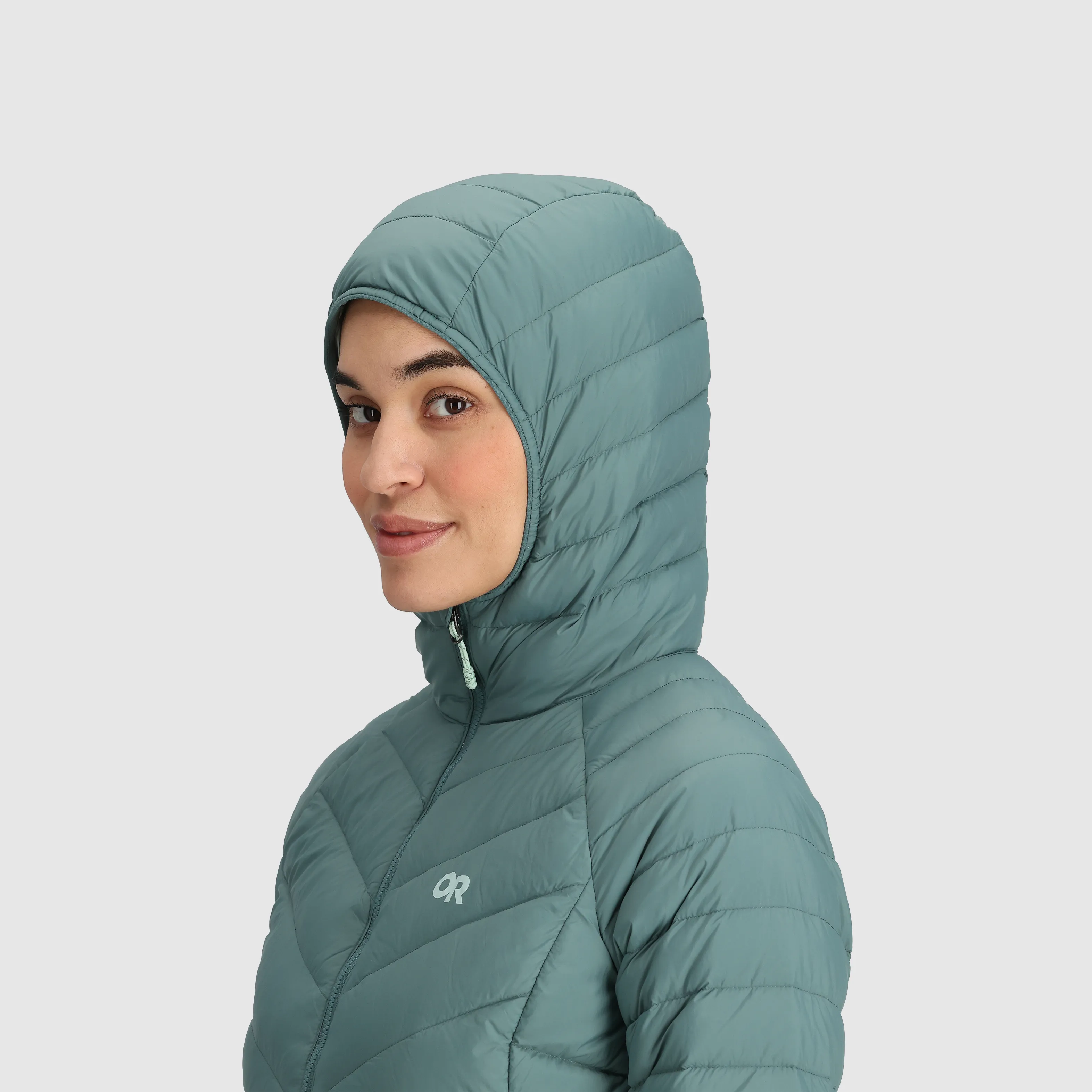 Womens Lightweight Transcendent Down Hoodie with Hood