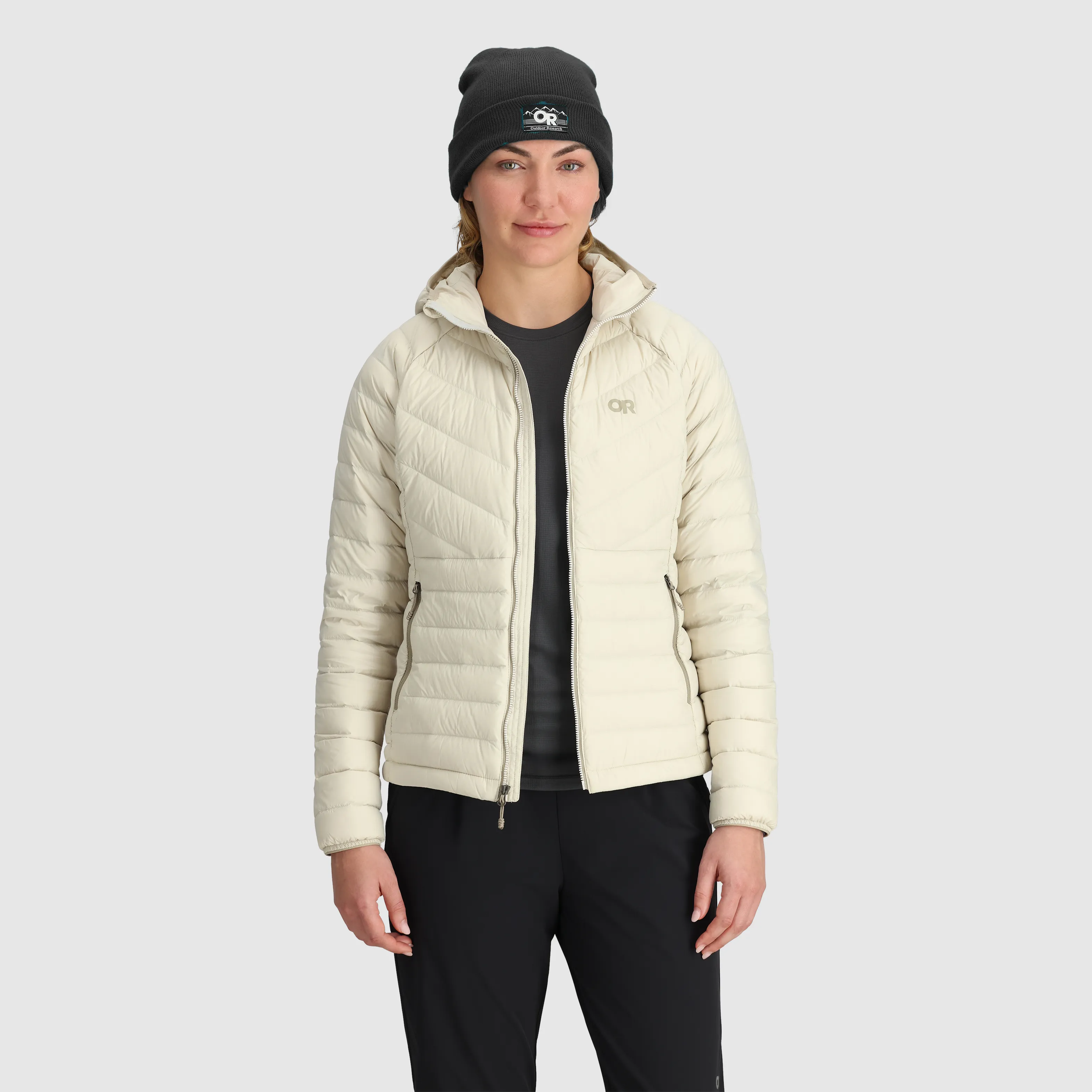 Womens Lightweight Transcendent Down Hoodie with Hood