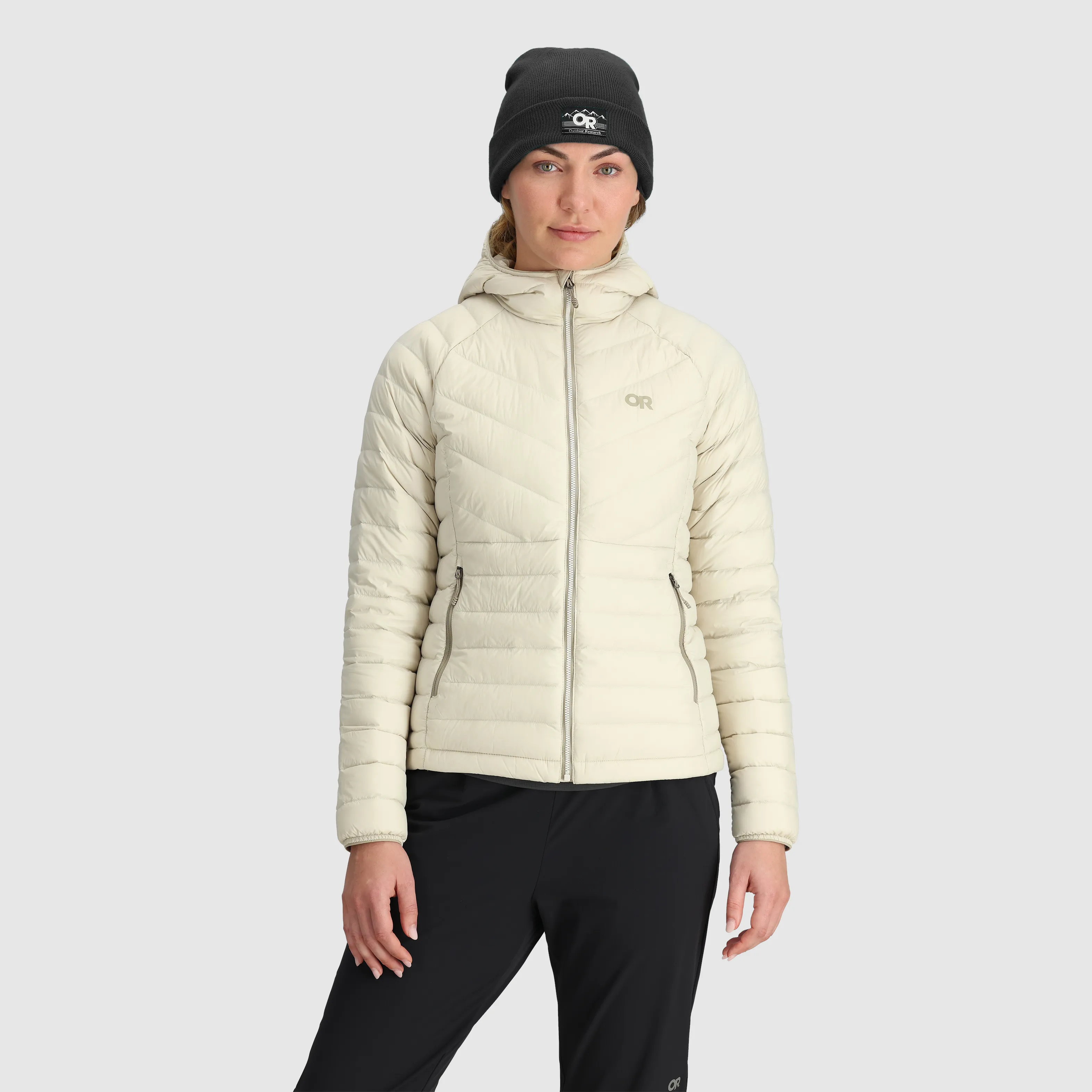 Womens Lightweight Transcendent Down Hoodie with Hood