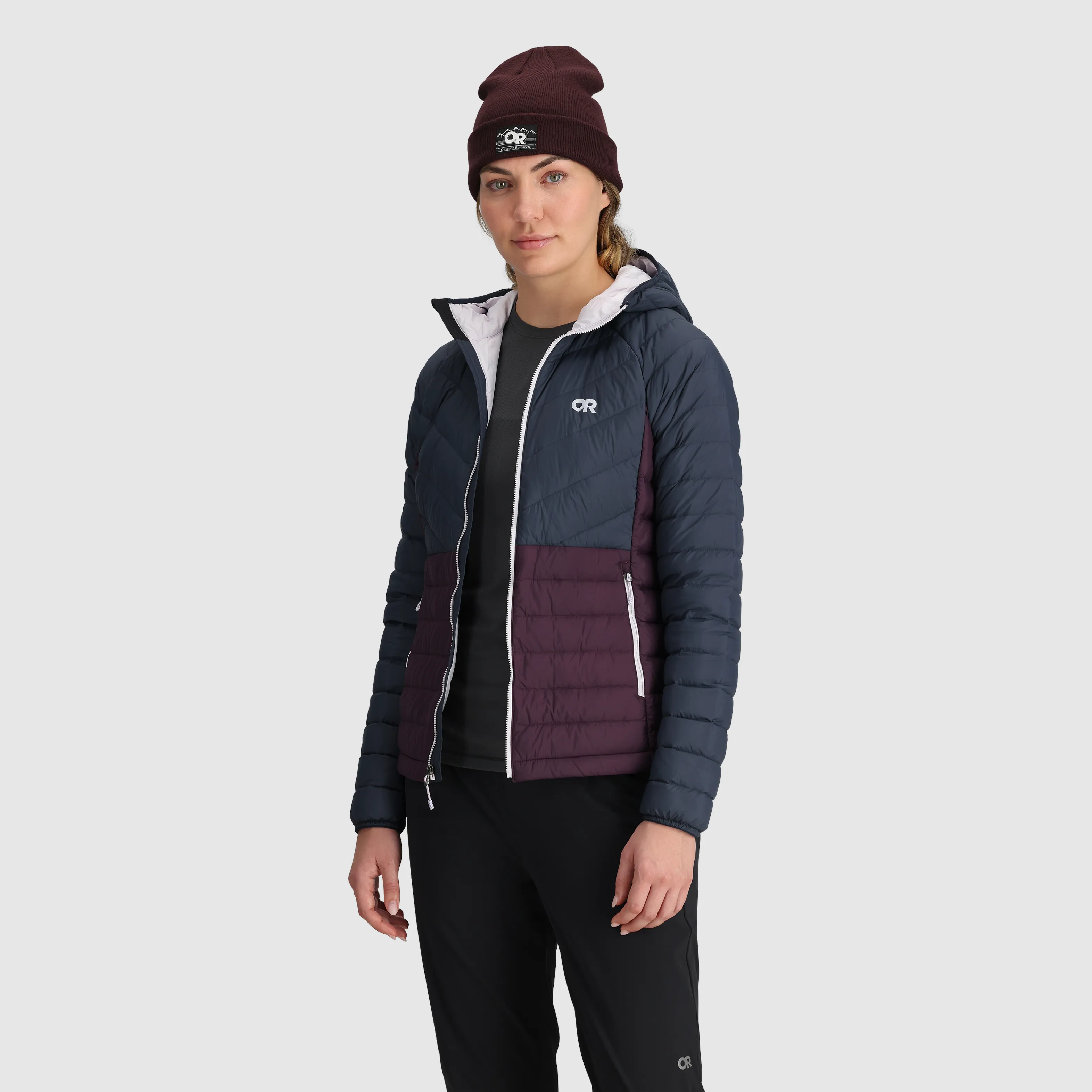 Womens Lightweight Transcendent Down Hoodie with Hood